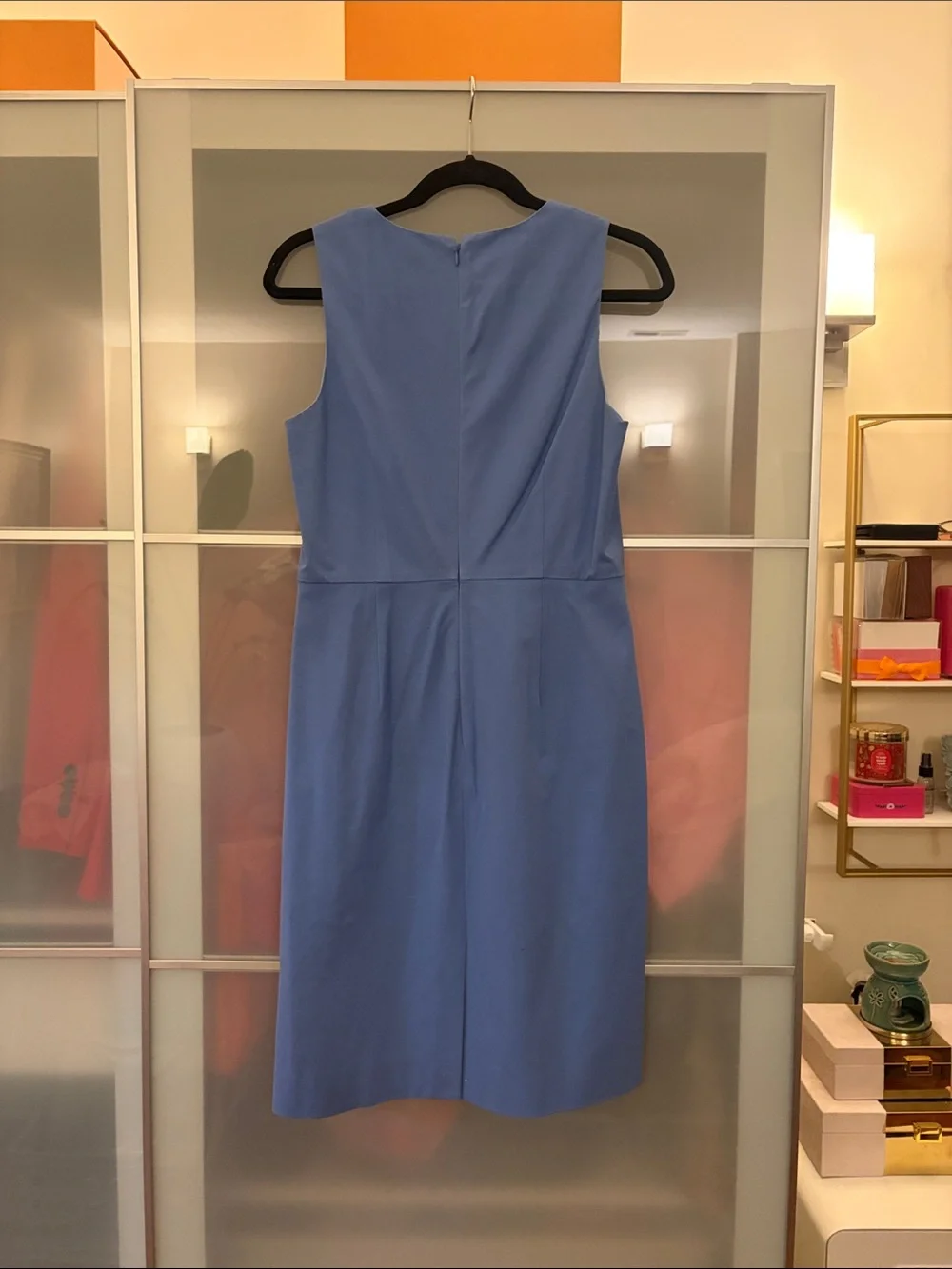 Classic Sleeveless Blue Midi Dress